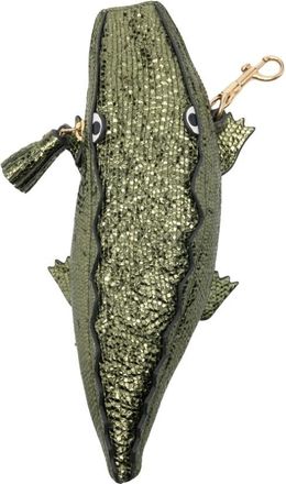 Anya Hindmarch Accessoires, Dames, Groen, ONE Size, Leer, Crocodile Wallet