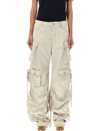 The Attico White Loose Cargos Pants