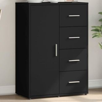 vidaXL Credenza Nero 60x31x84 cm in Legno Multistrato - Vidaxl