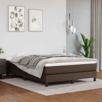 vidaXL Estructura De Cama Sin Colch&oacute;n Cuero Sint&eacute;tico Marr&oacute;n 140x200cm Vidaxl