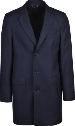 Dolce & Gabbana Cappotto - Heren - Mantel - Blauw - M - Wol - Jassen