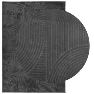 Berkfield Home Rug IZA Short Pile Scandinavian Look Anthracite 160x230 cm in Dark Grey | Size: Medium