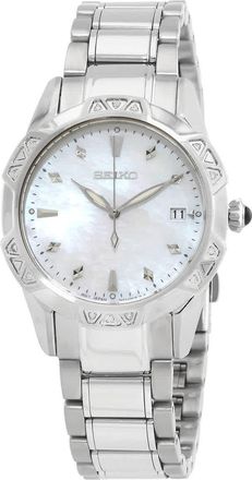 Seiko Quartz Crystal White Dial Ladies Watch SKK727P1
