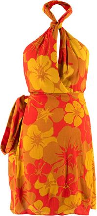 Faithfull The Brand Odette floral-print crepe halterneck mini dress Size M