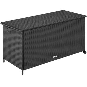 TecTake Caja de almacenamiento exterior de rat&aacute;n, negro 116 x 54 x 64 cm