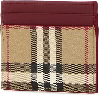 Burberry Vintage Check Card Case - Red