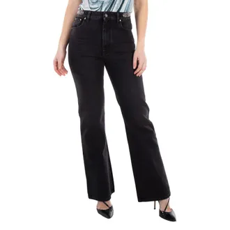 Paco Rabanne Ladies Black 1969 Cotton Straight-Leg Jeans, Waist Size 26