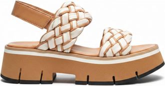 Homers Womens Tubular Double Strap Sandal In Latte