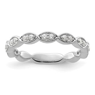 Diamond2Deal 14k Gold Lab Grown Diamond Wedding Band Ring 0.27Ct Clarity- VS Color- G-H