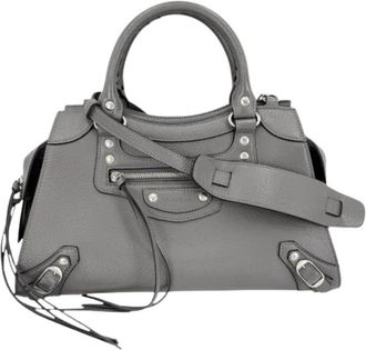 Balenciaga Pre-owned Vintage Handbag - Dames - Vintage Handtas - Grijs - ONE Size - Leer - Vintage