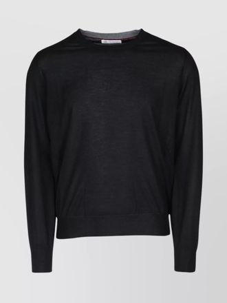 Brunello Cucinelli long sleeve ribbed cuff knit sweater