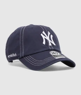 Sporty & Rich Casquette Yankees Contrast Dark Navy White, Collaboration Sporty & Rich x 47Brand