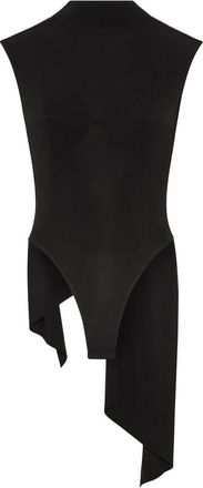 Jean Paul Gaultier Zwarte Mouwloze Top met Asymmetrische Drapering - Dames - Tops zonder mouwen - Zwart - XS - Tops