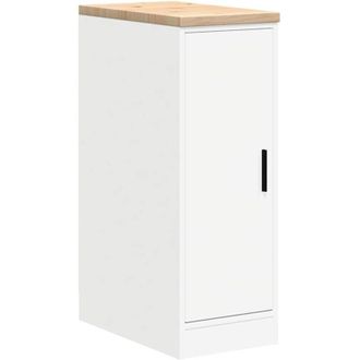 vidaXL Vidaxl - Garage Storage Cabinet White 30x51x85 cm Solid Wood Pine