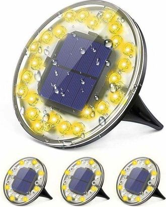 OEM Luces Solares Para Suelo, 24 Luces Led Para Exteriores, Focos Solares Para Suelo, Ip68, Impermeables, Empotrables, Para Jard&iacute;n, Patios, C&eacute;sped, Aceras