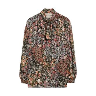 Valentino Garavani Blouses, female, Multicolor, Size: S Apres LHiver Fiorellini Print Shirt