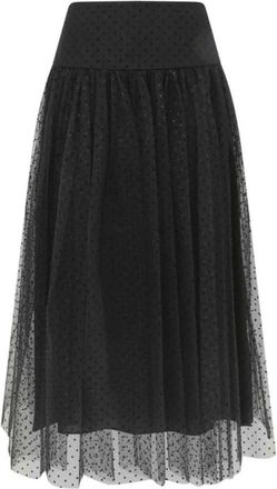 Zimmermann Rebellion Tulle Dot Midi Rok - Dames - Midirokken - Zwart - S - Polyester - Rokken