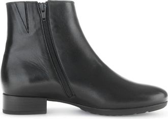 Gabor Elegante Leren Enkellaars - Zwart - Dames - Enkellaarsjes - Zwart - 40 1/2 EU - Leer - Schoenen
