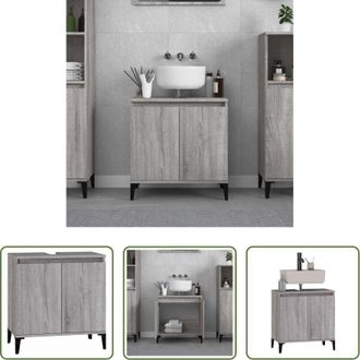 vidaXL vidaXL Armadio da bagno - Mobile Lavabo Grigio Sonoma 58x33x60 cm in Legno Multistrato