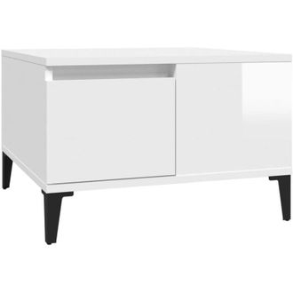 vidaXL Vidaxl - Coffee Table High Gloss White 55x55x36.5 cm Engineered Wood