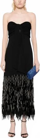 Johanna Ortiz Fiesta Costera Ankle Dress In Black