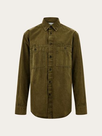 Ferragamo Uomo Camicia work botton down Verde