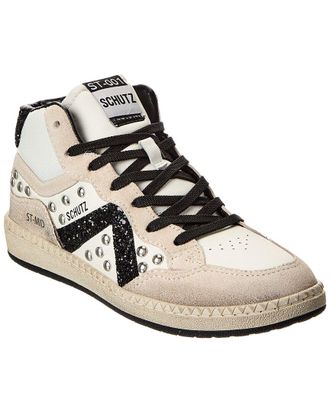 Schutz Schutz St Mid Rock Leather High-Top Sneaker