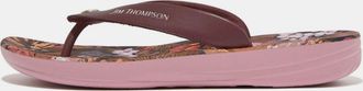 FitFlop Vrouwen Fit Flop iQushion x Jim Thompson Lederen Flip-Flops in Bruin