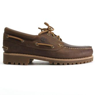 Timberland Authentics 3 Eye Classic Lug Leather Mens Lace Up Shoes - Medium Brown - Size:UK 10.5