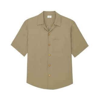 Saint Laurent Chemise Boxy Shirt - male - Saint Laurent - Short Sleeve Shirts - Green - 2XL - Shirts