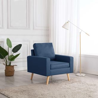 vidaXL Sill&oacute;n De Tela Azul Vidaxl