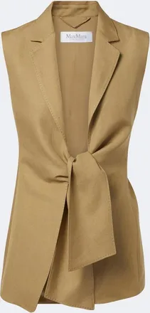 Max Mara Linen and silk twill vest