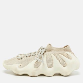 adidas Off White Knit Fabric 450 Cloud White Sneakers Size 39 1/3