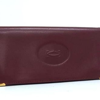 Cartier Bordeaux Leather Long Wallet (Bi-Fold) (Pre-Owned)