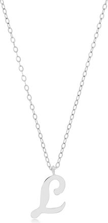 MAX + STONE 10k Solid Yellow or White Gold Dainty Script Initial Extendable Necklace