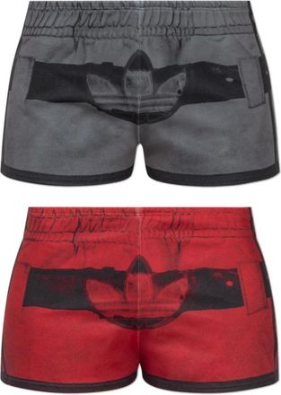 adidas Korte Broeken, Dames, Rood, M, Polyester, Printed Shorts