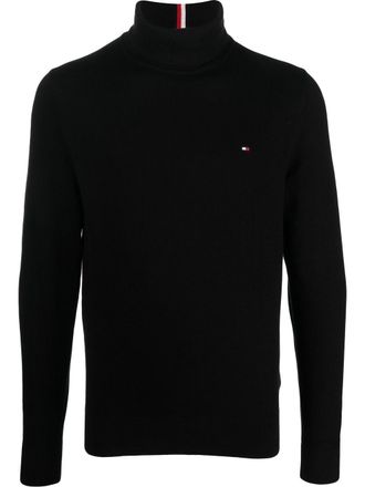 Tommy Hilfiger Top con ricamo - Nero