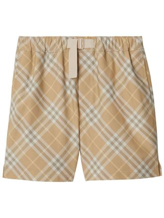 Burberry Geruite shorts - Beige