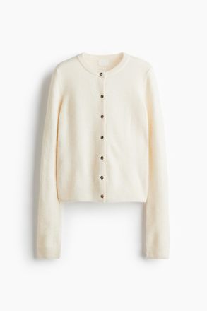 H&M Gestrickter Cardigan - Cremefarben