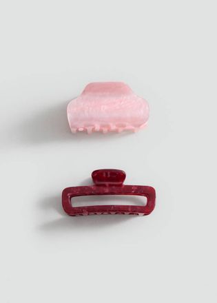 Mango Set fermagli capelli effetto madreperla rosso - Donna - Taglia unica - MANGO