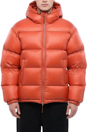 Jil Sander Orange Quilted Hood Jacket