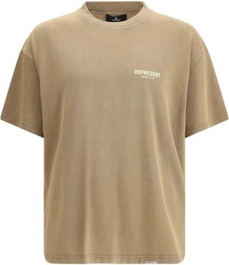 Represent Cotton T-shirt - Heren - T-shirts - Bruin - M - Katoen - Tops