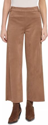 Lyss&eacute; Vionette Vegan Suede Wide Leg Trouser In Lux Camel
