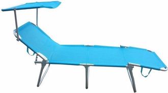 COSMA Lettino prendisole pieghevole da mare in alluminio con tetto vienna