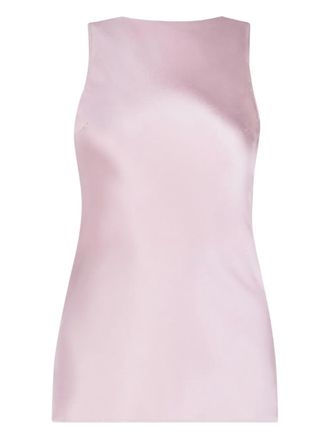 Nina Ricci draped satin halterneck blouse - Pink