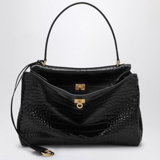 Balenciaga Cocco-Print Calfskin Medium Rodeo Bag