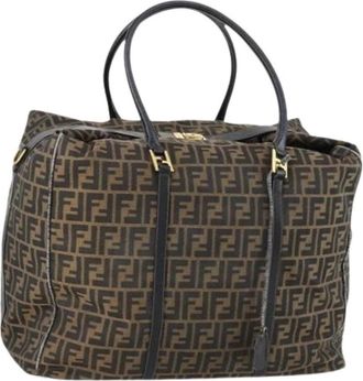 Fendi Pre-owned Canvas Weekendtas - Dames - Vintage Weekendtas - Bruin - ONE Size - Vintage