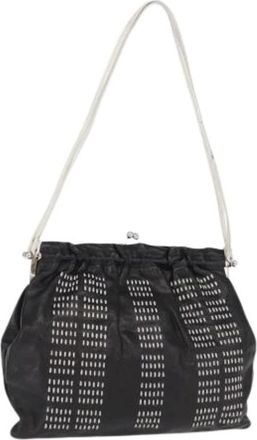 Miu Miu Pre-owned Shoulder Bags, female, Black, Size: ONE SIZE Pre-owned Leather Shoulder Bag