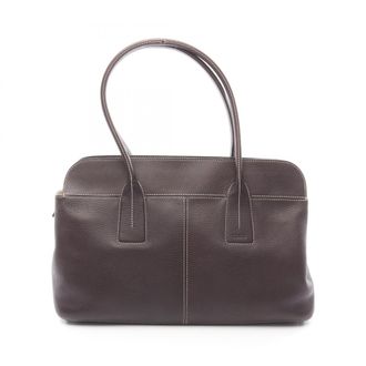 Tod's Brown Leather Handbag Tote Bag (Pre-Owned)