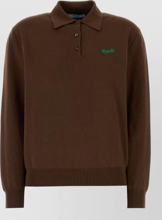 Prada silk polo shirt